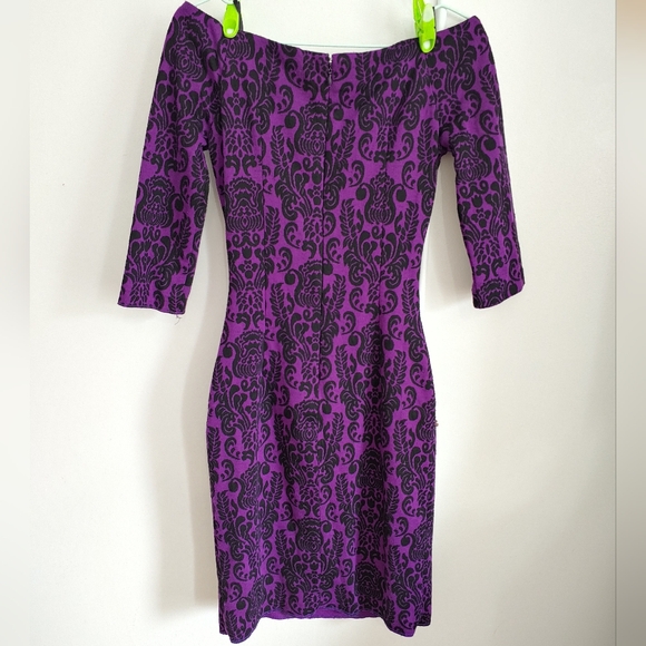 AVAILABLE IN BUNDLE! / Le Château, purple and black chic dress, size small. - Picture 10 of 12